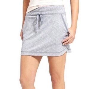 Athleta Women's Heathered Gray Drawstring Sporty Skirt Size Medium